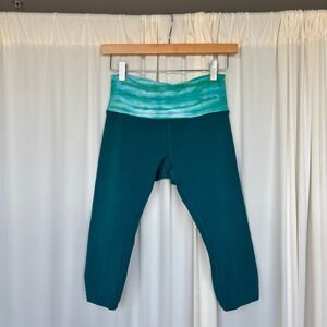 Earth Yoga Capri Leggings Small Tie Dye Ruched Crop Y2K Athleisure 2010s Workout